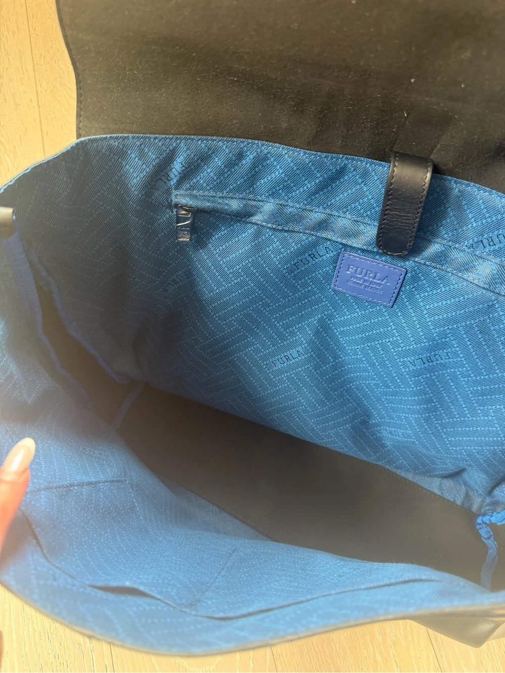 Furla Colorblock Leather & Suede Convertible Bag – Tote/Backpack